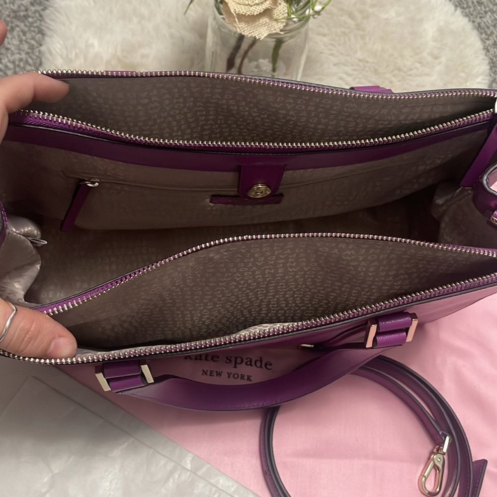 ✨NWOT Kate Spade Newbury Lane Loden Veryberry purple handbag✨ - Picture 8 of 13